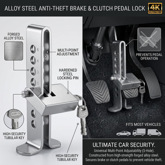 Car Pedal Lock Brake Clutch & Accelerator for all Cars