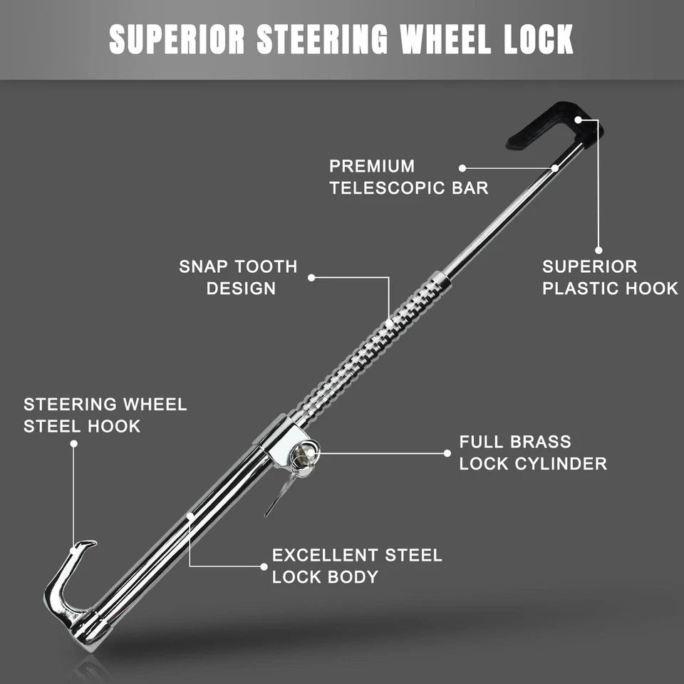 Double Hook Clutch Brake Lock Steering Wheel Locks for Cars