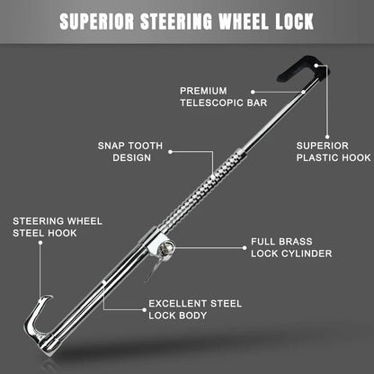 Double Hook Clutch Brake Lock Steering Wheel Locks for Cars