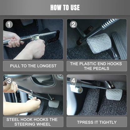 Double Hook Clutch Brake Lock Steering Wheel Locks for Cars